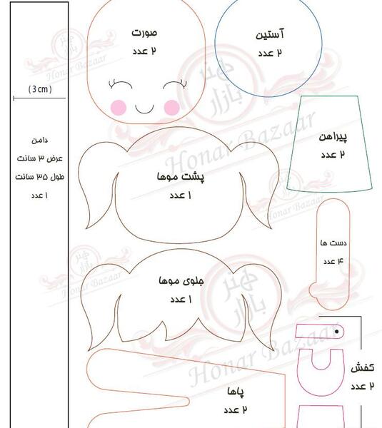 عکس عروسک نمدی دخترانه