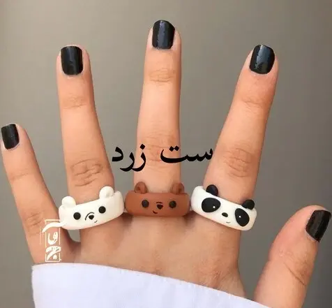 عکس انگشتر فانتزی با خمیر کلی