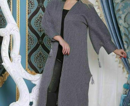 عکس مدل مانتو جلو باز پارچه کشی