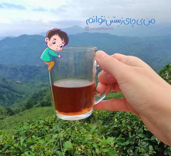 عکس چای در طبیعت برای پروفایل