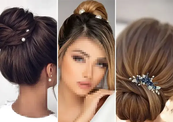 عکس شینیون مو جمع