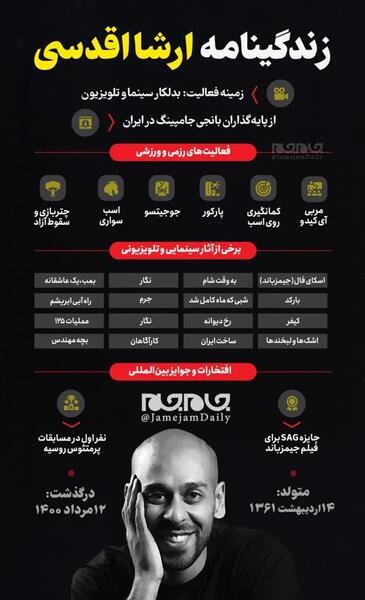 عکس ارشا اقدسی بچه کجاست
