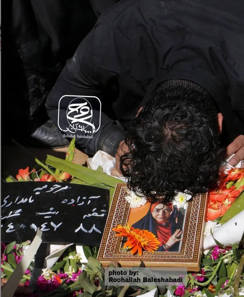 عکس آزاده نامداری هنگام مرگ