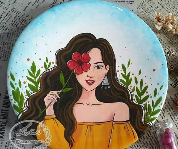 عکس ایده نقاشی روی سفال