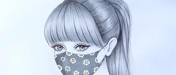 عکس نقاشی سیاه قلم آسان دخترانه