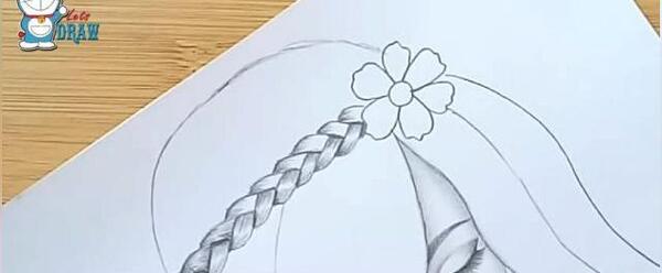 عکس نقاشی سیاه قلم آسان دخترانه