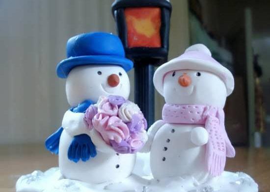عکس آدم برفی پنبه ای