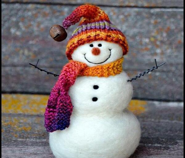 عکس آدم برفی پنبه ای