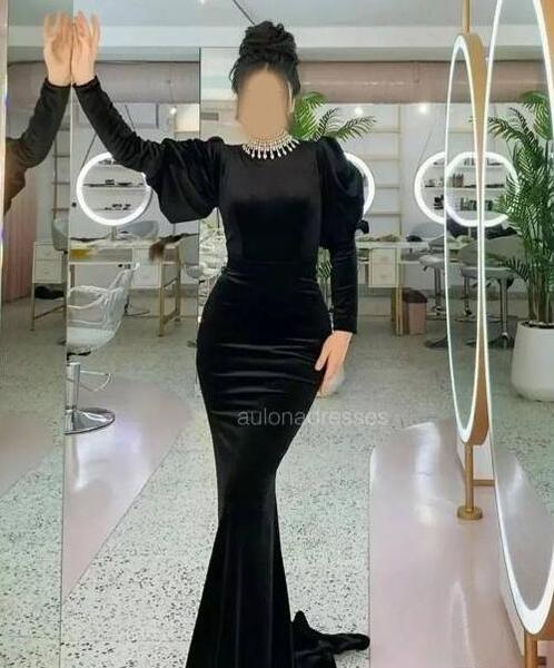 عکس لباس مجلسی شیک مشکی بلند