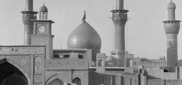 عکس نقاشی سیاه قلم حرم امام رضا