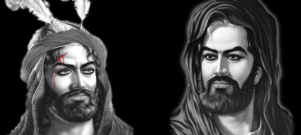 عکس نقاشی سیاه قلم حرم امام رضا