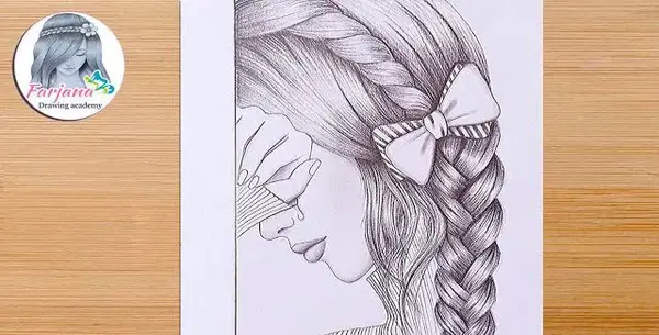 عکس نقاشی سیاه قلم غمگین