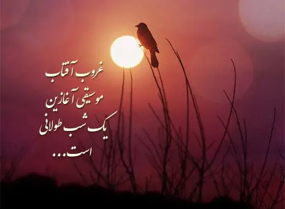 عکس نوشته غروب زندگی