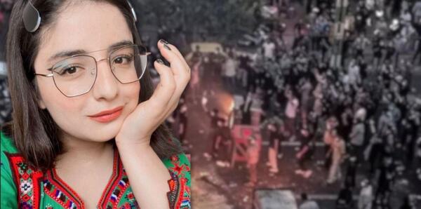 عکس دختر بلوچ ایستاده