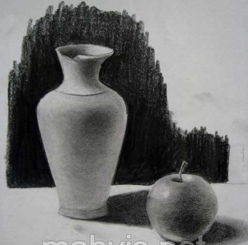 عکس نقاشی ساده زغال