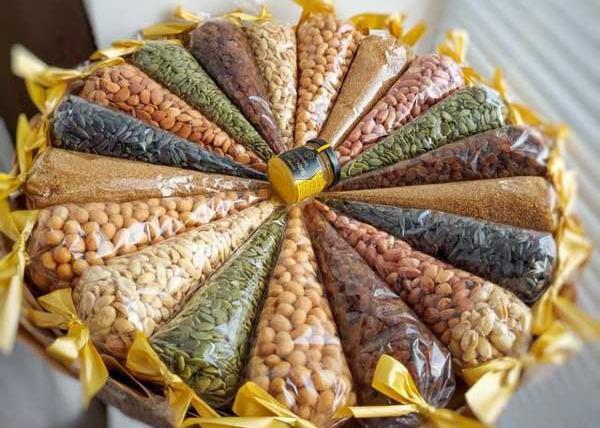 عکس ایده برای تزیین آجیل یلدا
