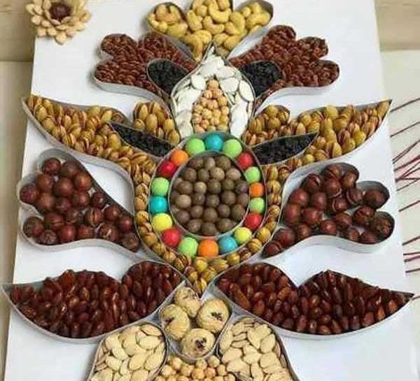 عکس ایده برای تزیین آجیل یلدا