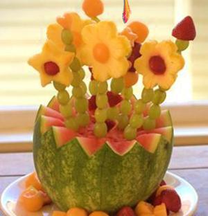 عکس ایده تزیین میوه برای شب یلدا