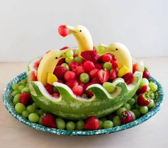 عکس ایده تزیین میوه برای شب یلدا