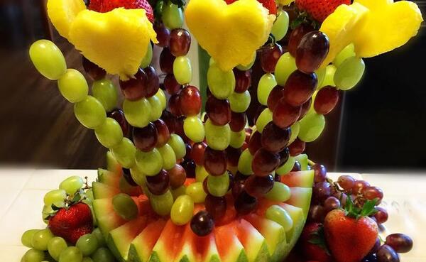 عکس ایده تزیین میوه برای شب یلدا