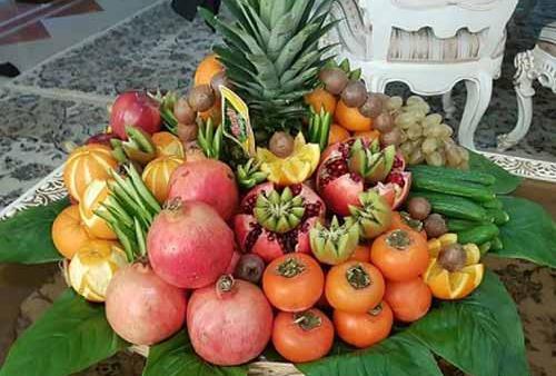 عکس ایده تزیین میوه برای شب یلدا