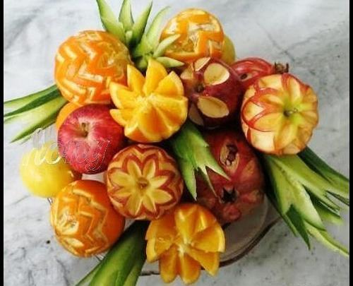 عکس ایده تزیین میوه برای شب یلدا