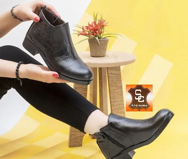 عکس نیم بوت چرم دخترانه
