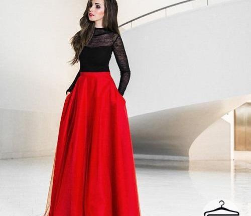 عکس دامن قرمز دخترانه