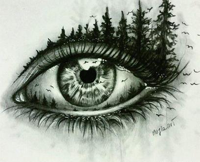 عکس نقاشی زیبا طراحی با مداد