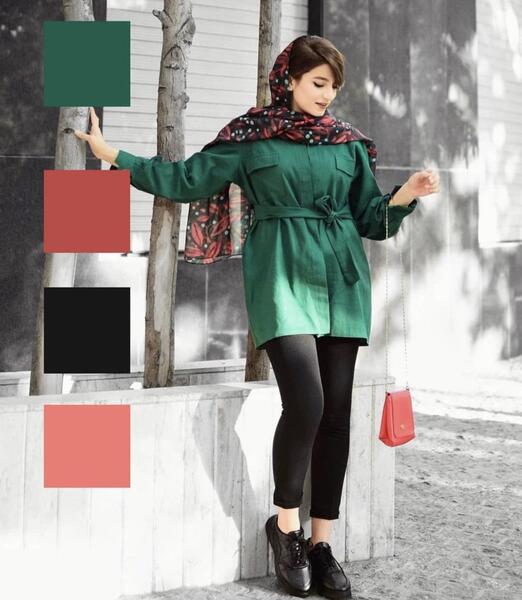عکس مانتو سبز