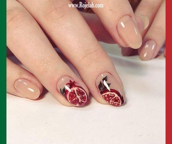 عکس کاشت ناخن شب یلدایی