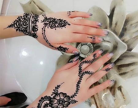 عکس هایی از حنا روی دست