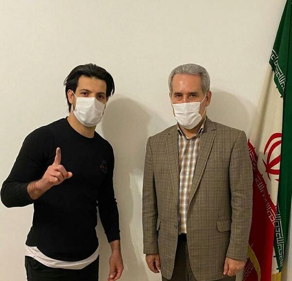 عکس پیمان عباس زاده وهمسرش