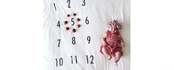 عکس ماهگرد نوزاد پنج ماهگی