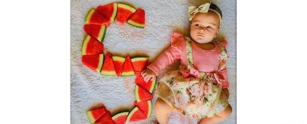 عکس ماهگرد نوزاد پنج ماهگی