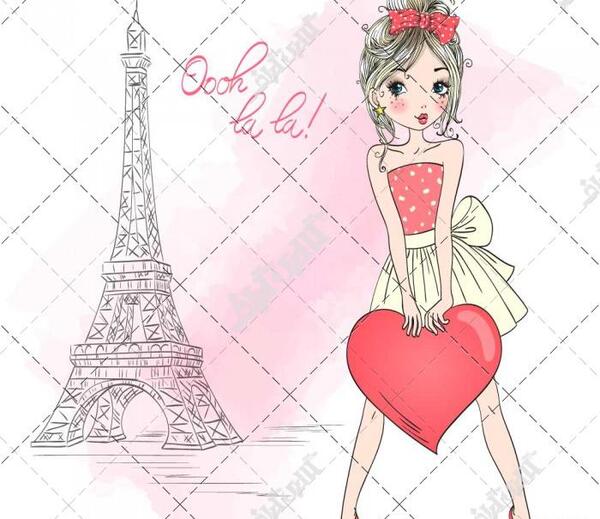 عکس نقاشی برج پاریس