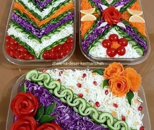 عکس ایده برای تزیین سالاد کلم