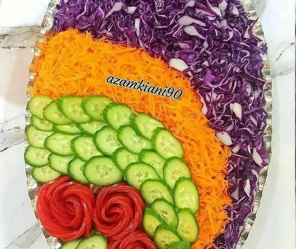 عکس ایده برای تزیین سالاد کلم