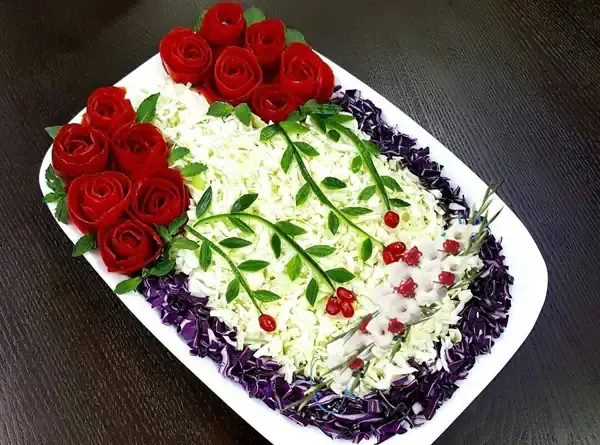 عکس ایده برای تزیین سالاد کلم