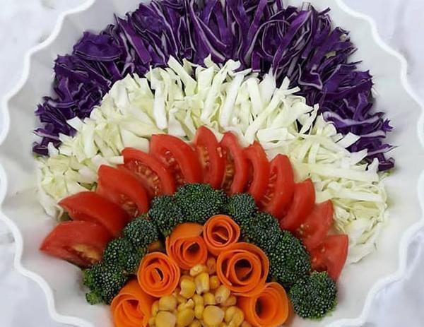 عکس ایده برای تزیین سالاد کلم