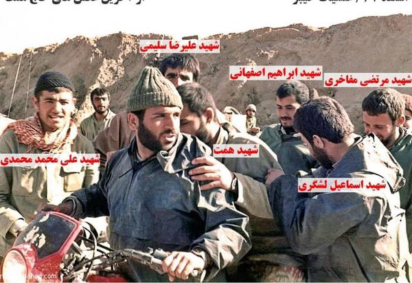 عکس شهید همت و سلیمانی