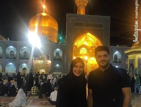 ژست عکس در حرم امام حسین