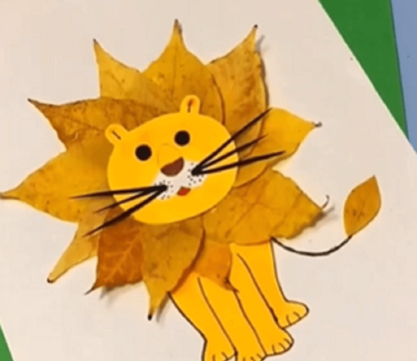 عکس کاردستی با برگ پاییزی