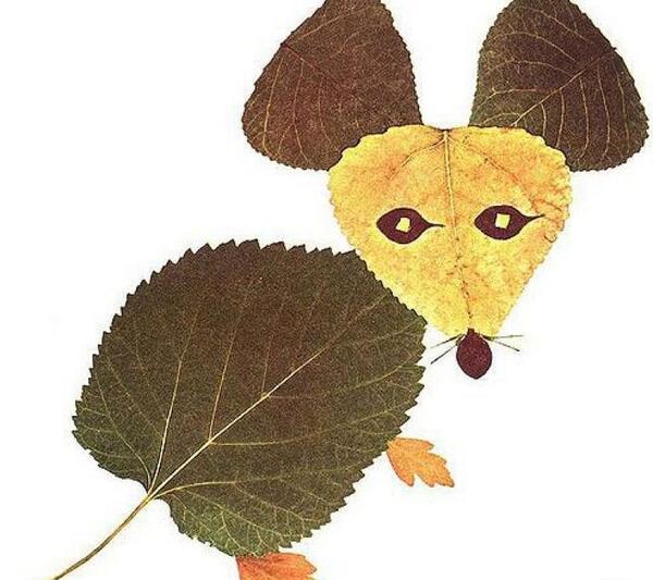 عکس کاردستی با برگ پاییزی