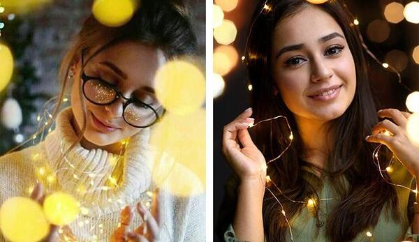 ژست عکس دخترانه با ریسه
