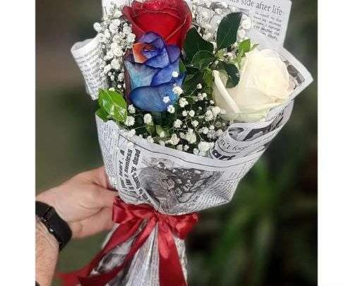 عکس دسته گل سه شاخه ای