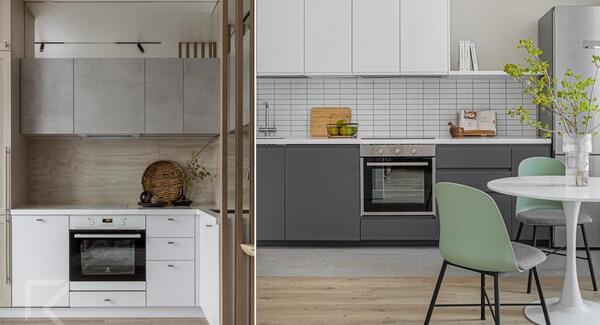 عکس کابینت سفید طوسی