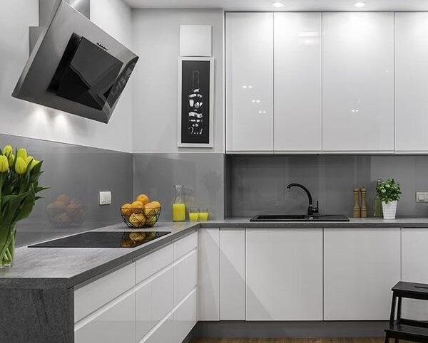 عکس کابینت سفید طوسی