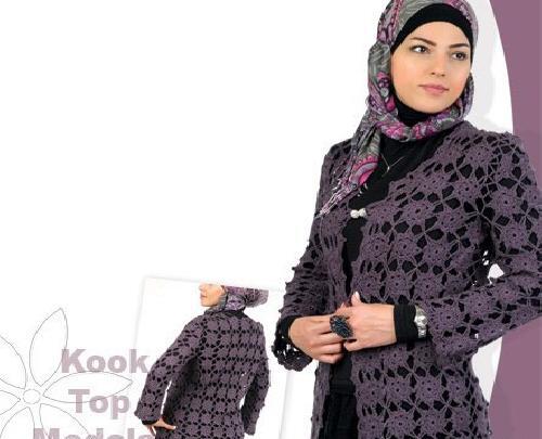 عکس آموزش پلیور قلاب بافی