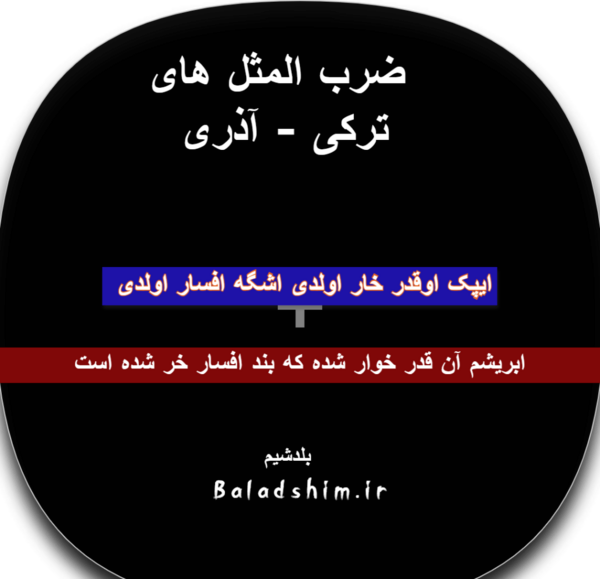 عکس نوشته ضرب المثل ترکی